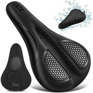 Gel bike seat cushion soft padded cover for peloton exercise road mountain bikes